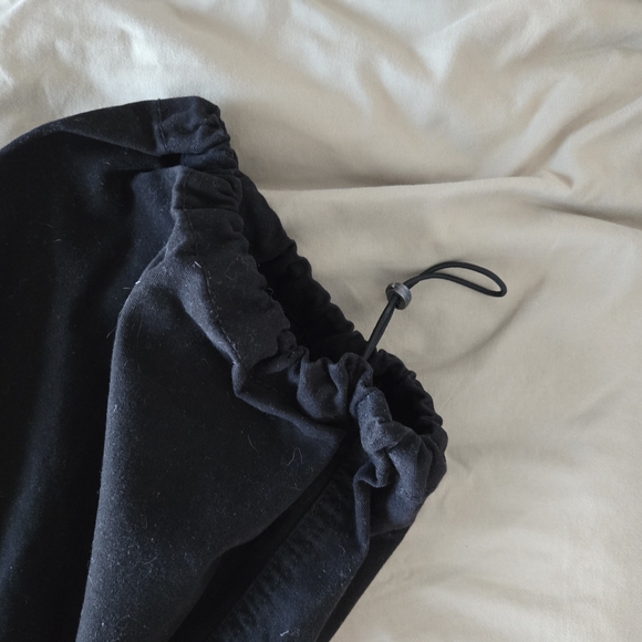 Bershka Black Drawstring Parachute Pants - Picture 4 of 8